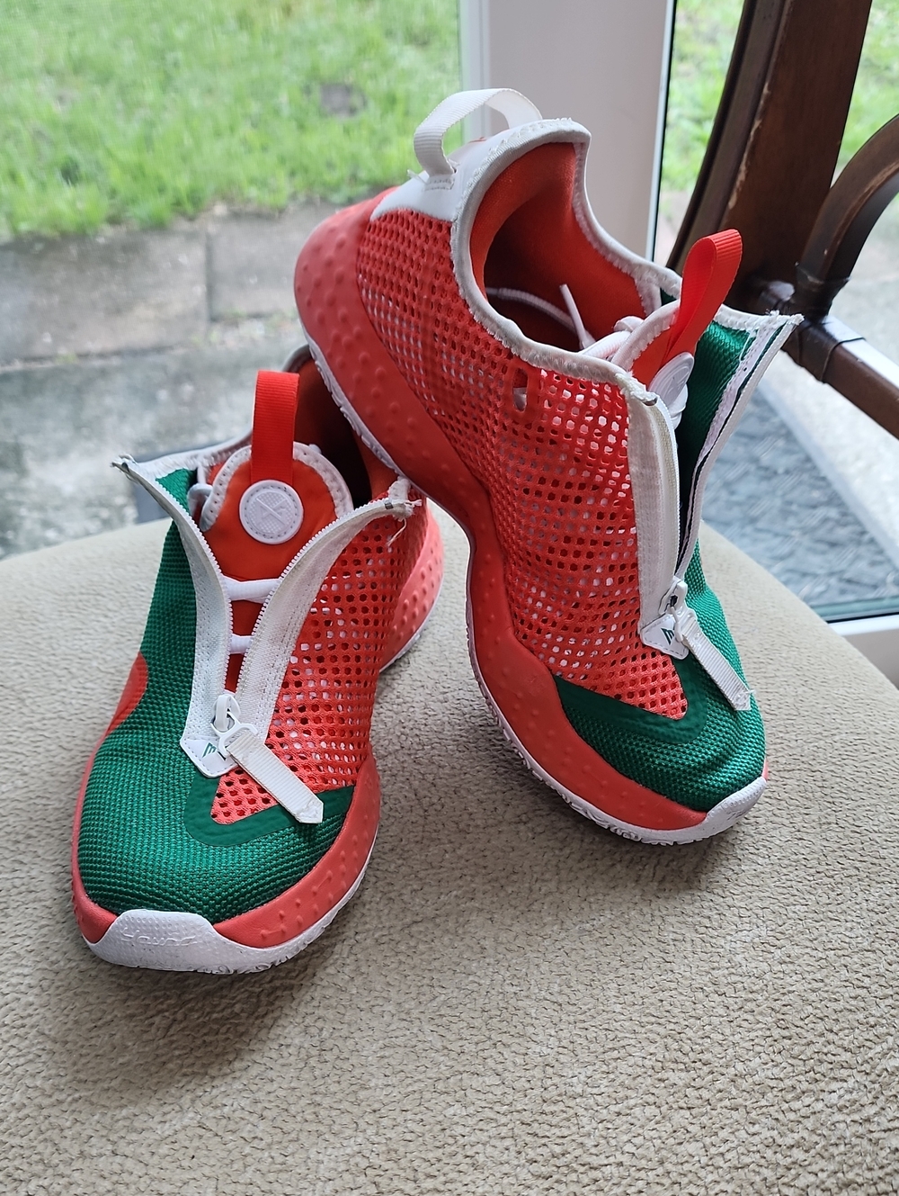 Nike PG 4 By You Custom Orange Green Paul George CQ7339-991 Basketball Item#1022